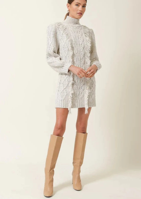 Beige Daria Sweater Knit Dress