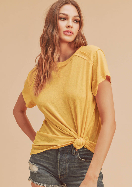 Junie T-Shirt Top - Yellow