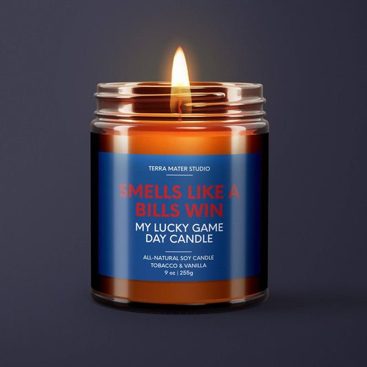 Smells Like A Bills Win | Lucky Game Day Candle: Apples + Maple Bourbon