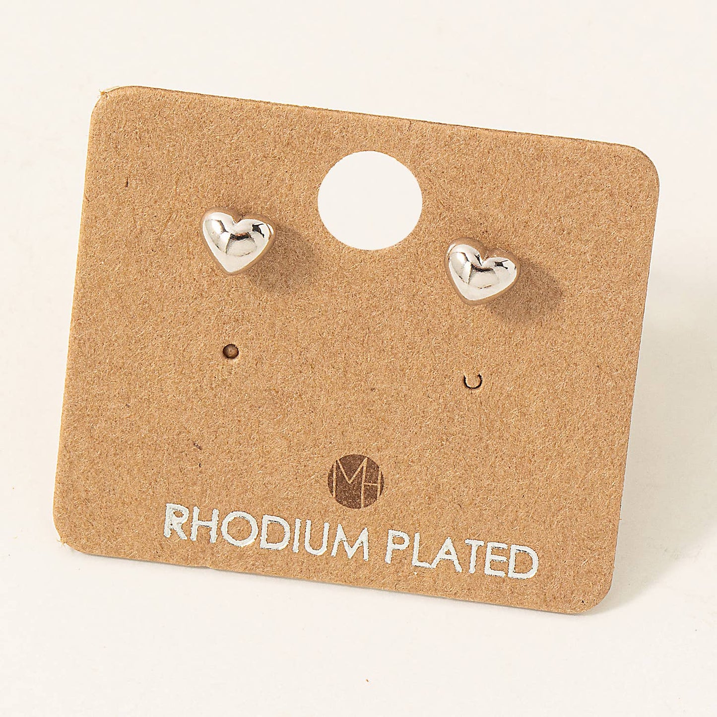 Mini Heart Stud Earrings Gold