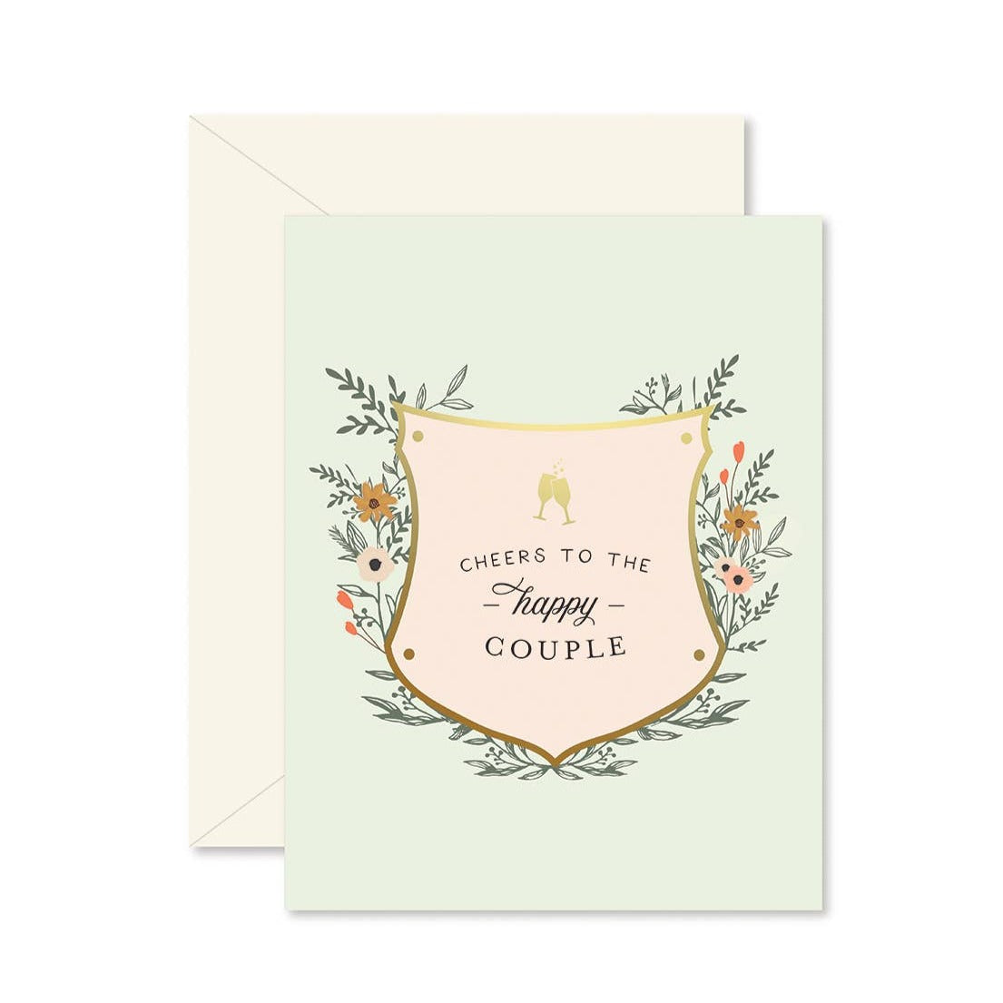 Cheers to the Happy Couple Wedding Greeting Card