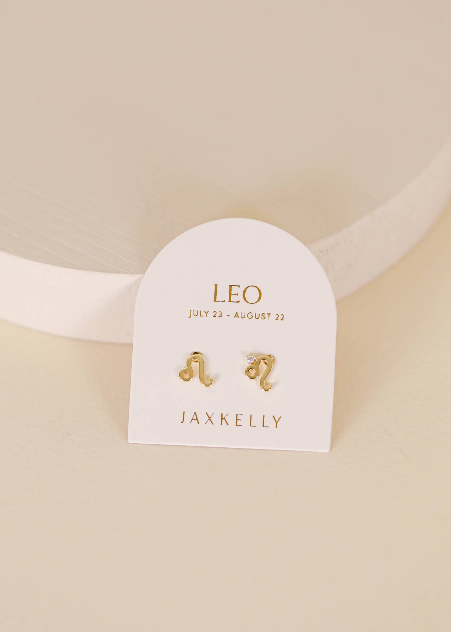 Zodiac Gold Earrings - Leo