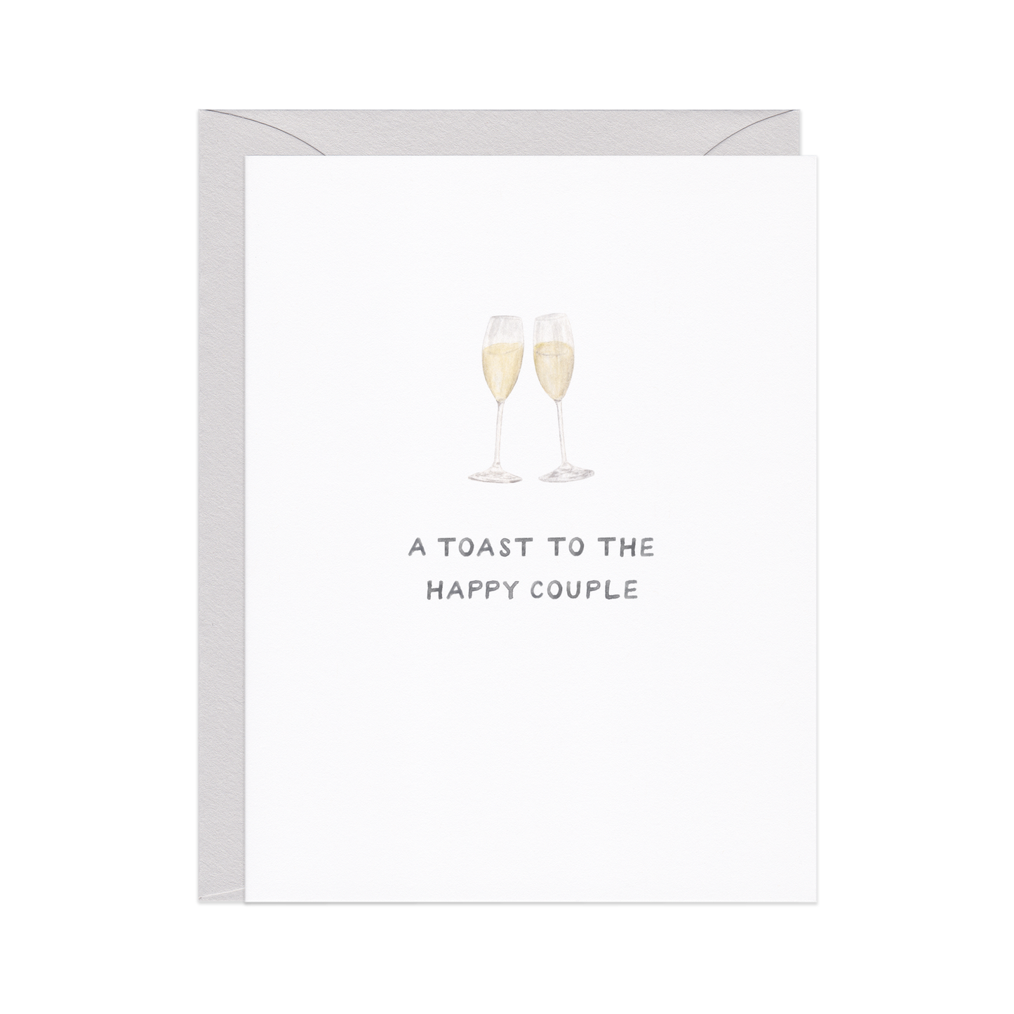 Champagne Toast — Classic Wedding Congrats Card