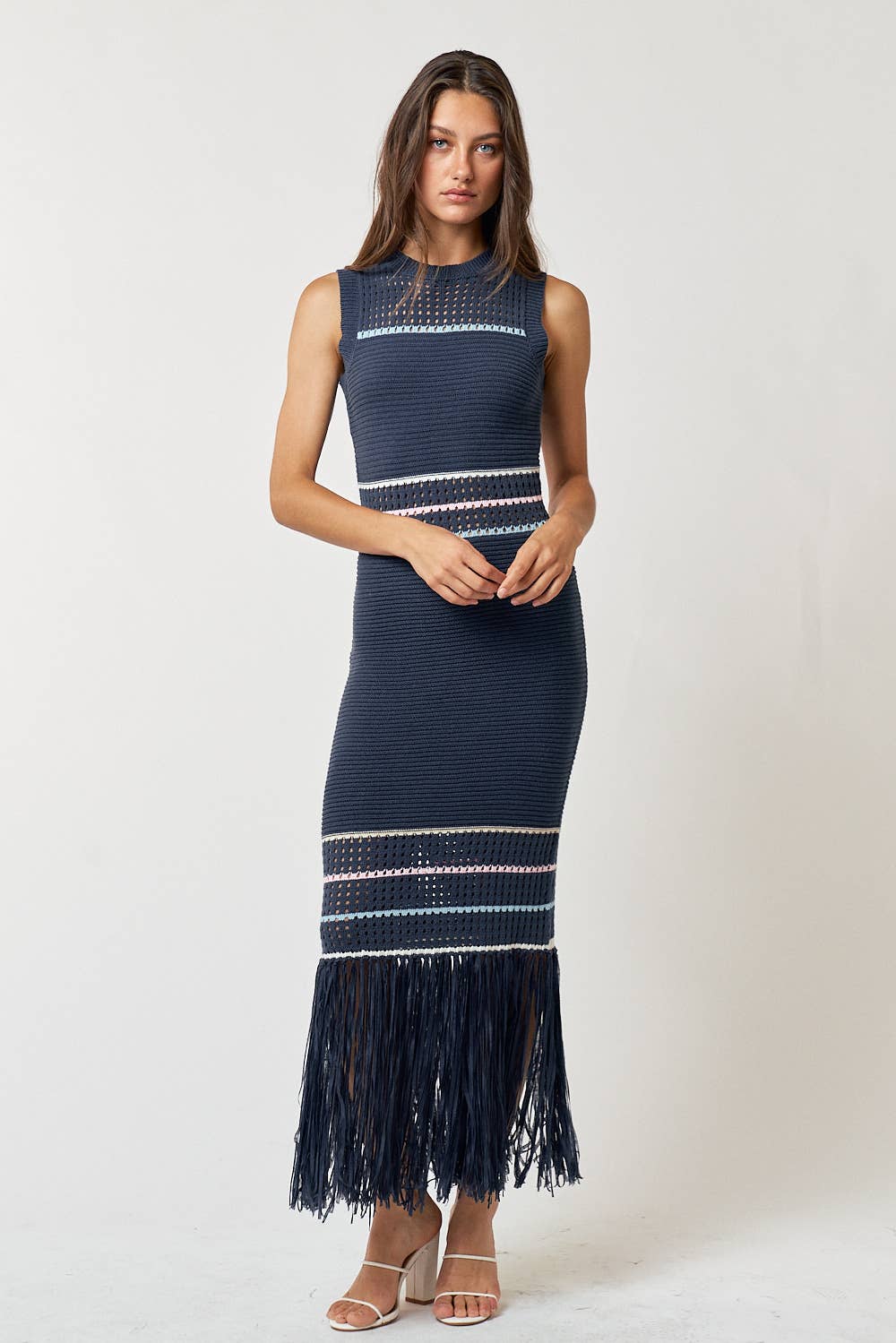 Kelsey Knit Fringe Dress