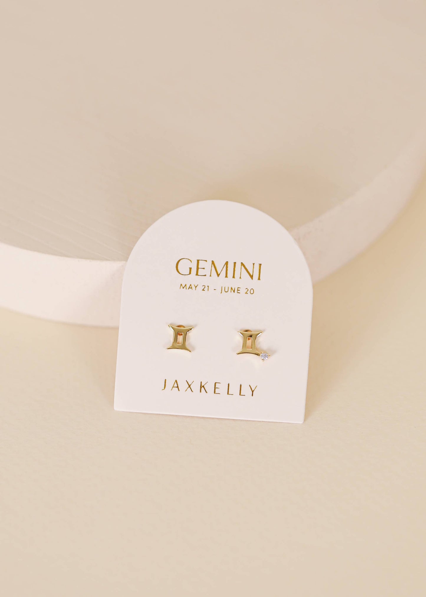 Zodiac Gold Earrings - Gemini