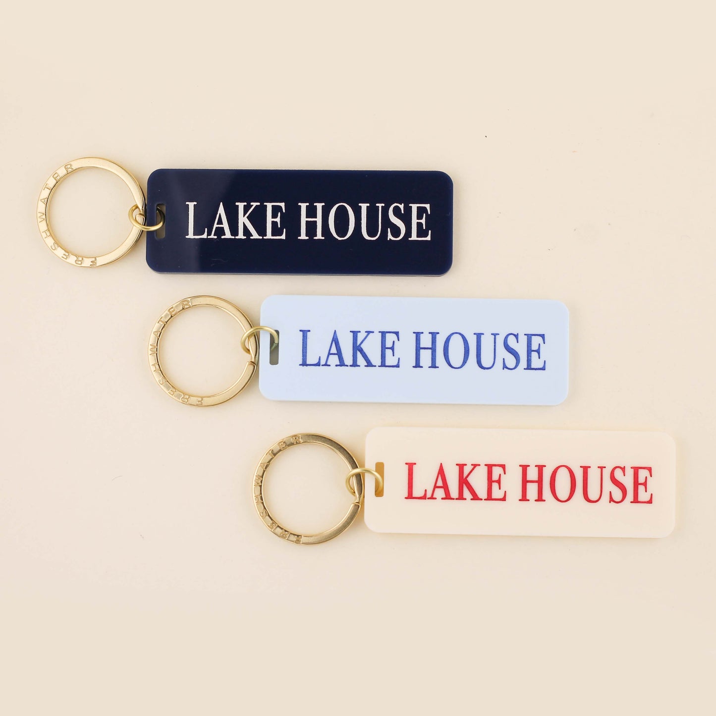 Lake House Keychain: Navy / Keychain on Card