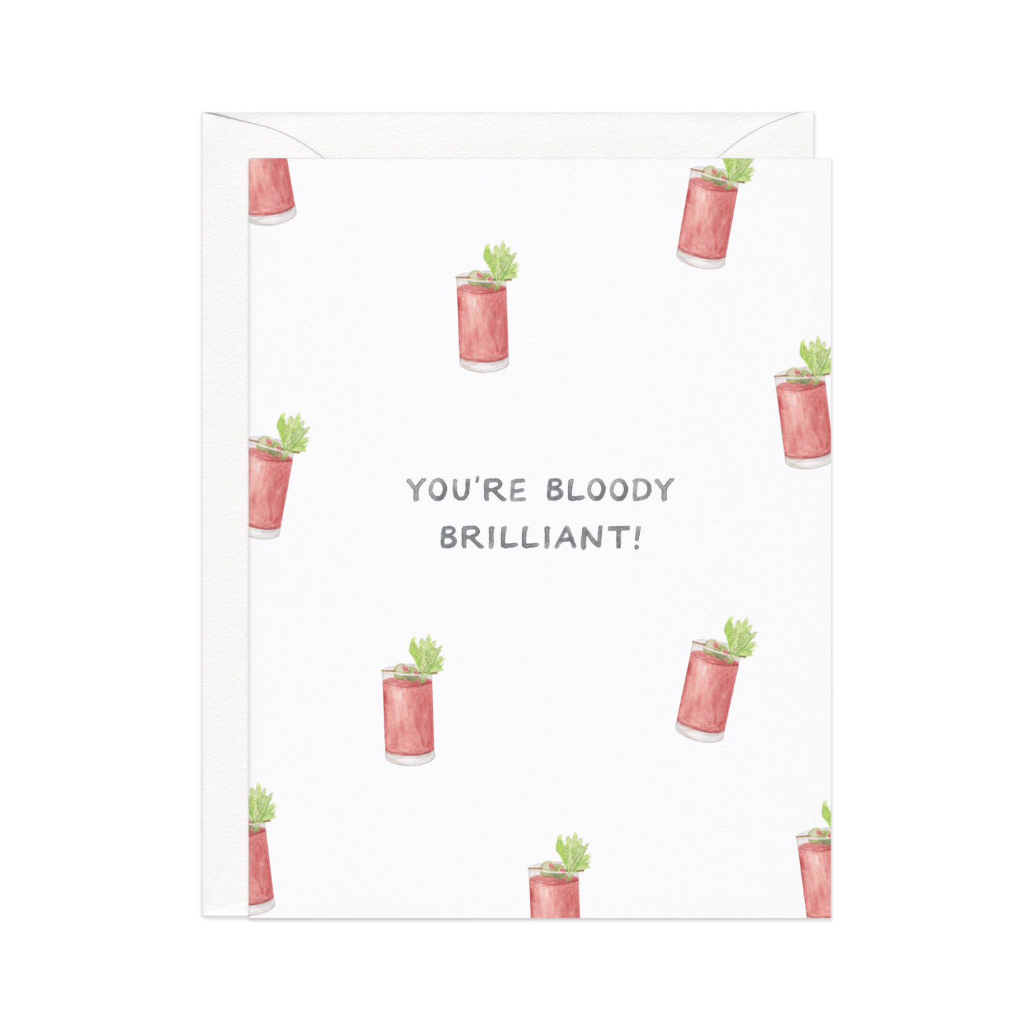 Bloody (Mary) Brilliant — Cocktail Inspired Congrats Card