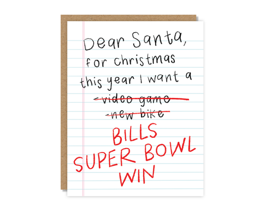 Dear Santa Bills Card