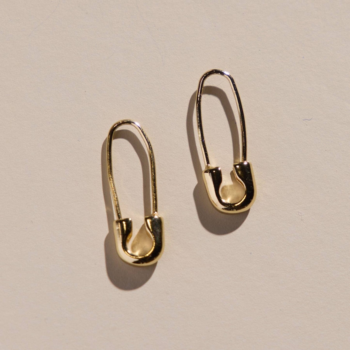 Silver Safety Pin Threader Earrings