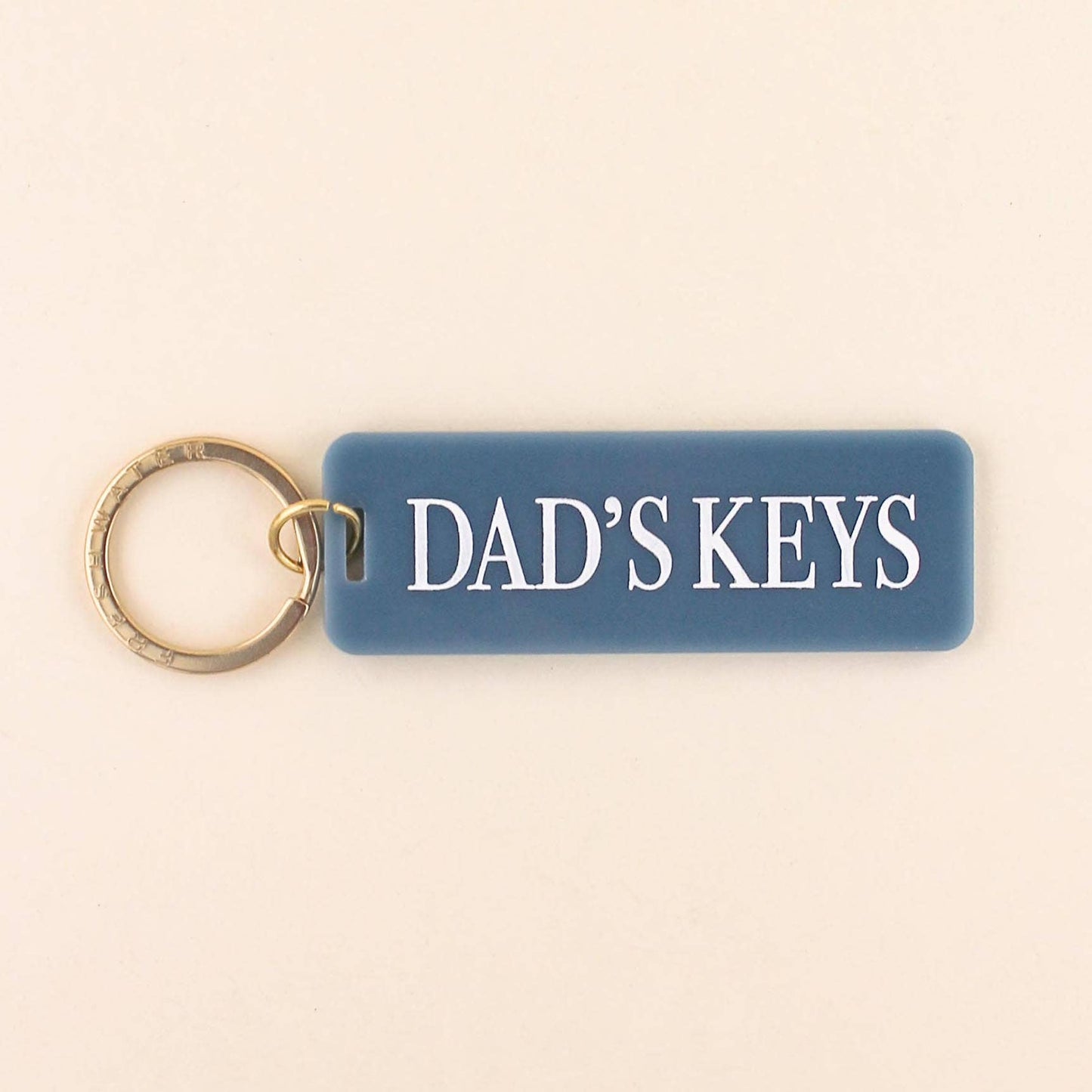 Dad Keys Keychain : Denim Blue / Keychain with Hang Tag