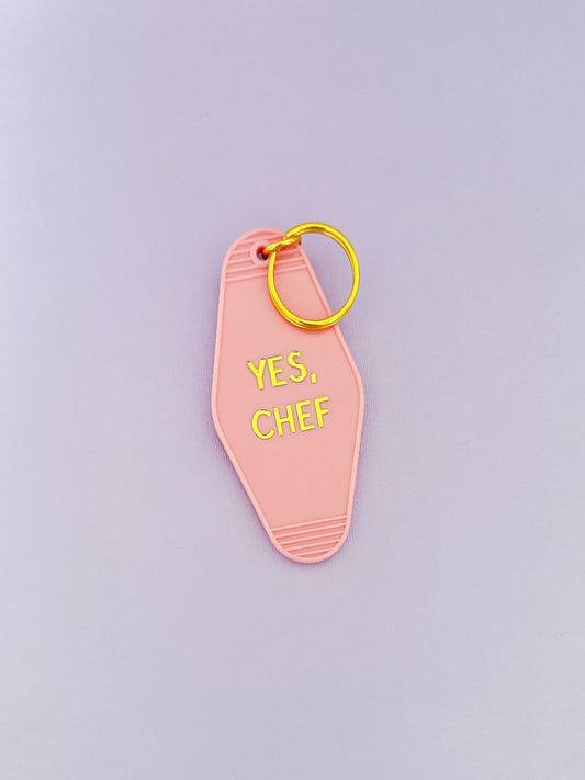 Yes, Chef Gold Printed Keychain