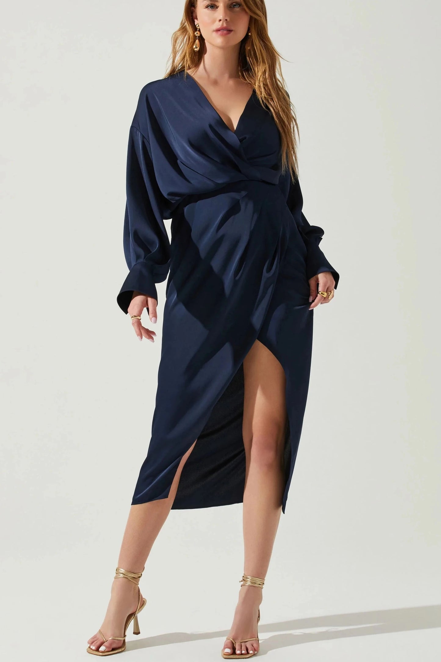 Sadyra Drop Shoulder Wrap Dress