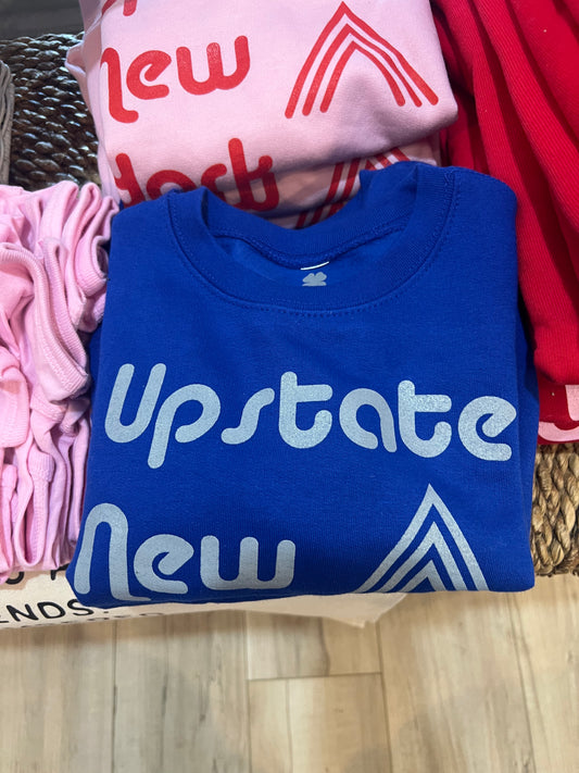 Blue Upstate Retro Kids Crew