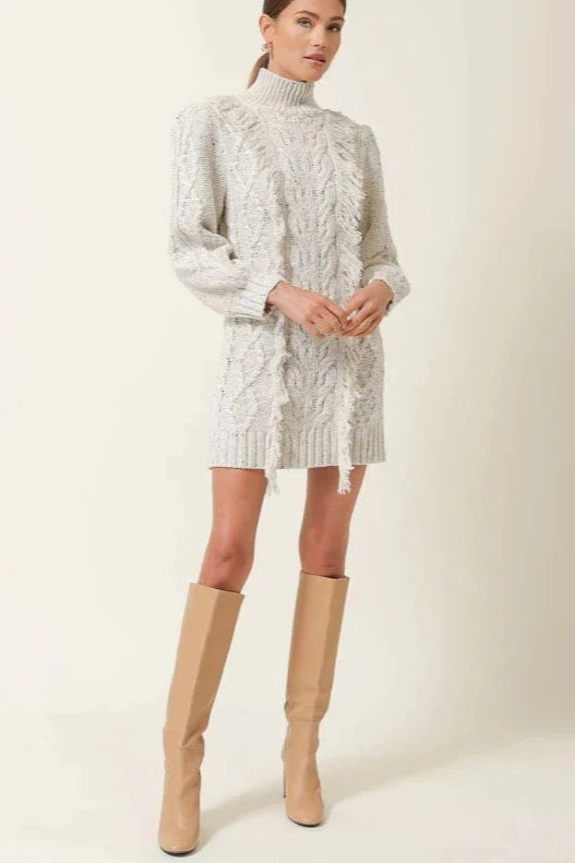 Daria Fringe Sweater Dress