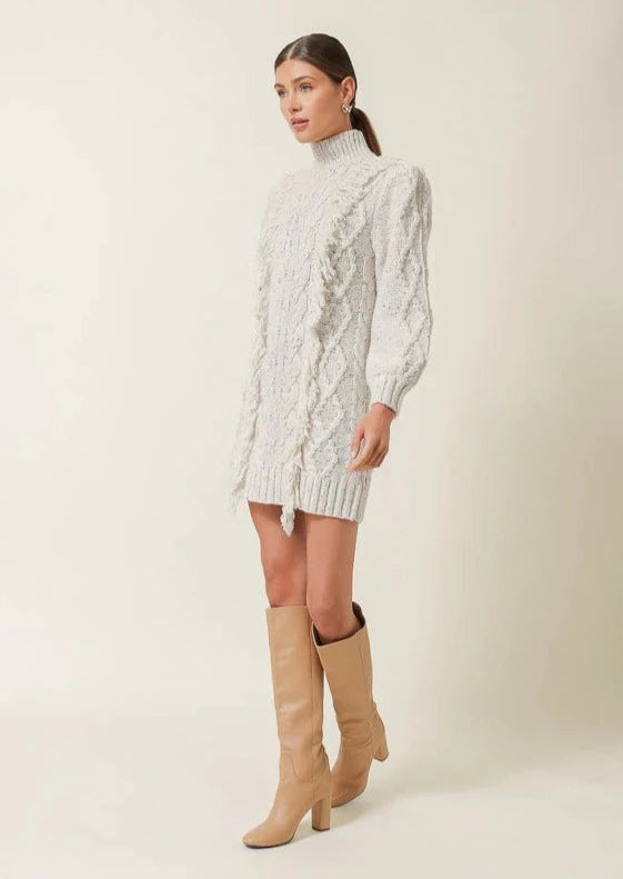 Daria Fringe Sweater Dress
