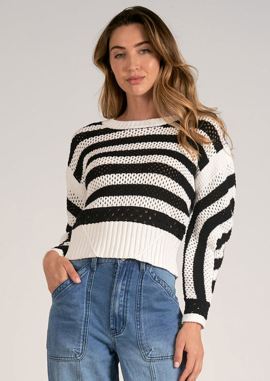 Elan Striped Boatneck Sweater
