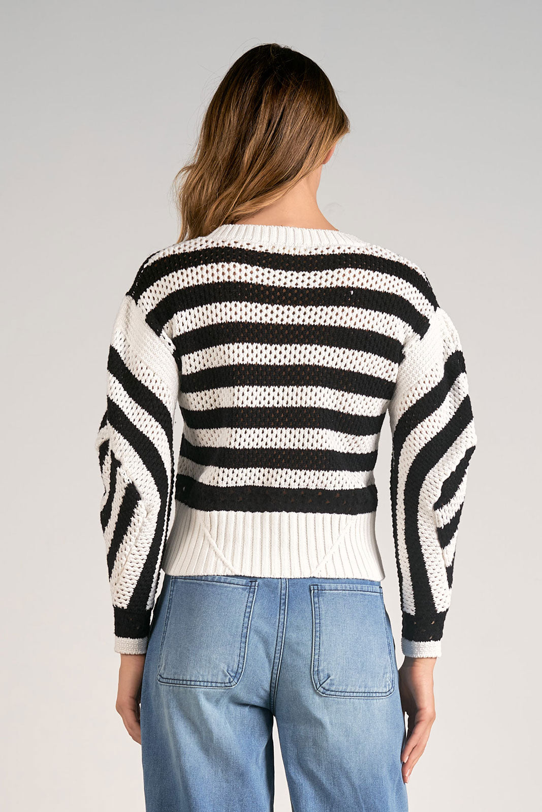 Elan Striped Boatneck Sweater
