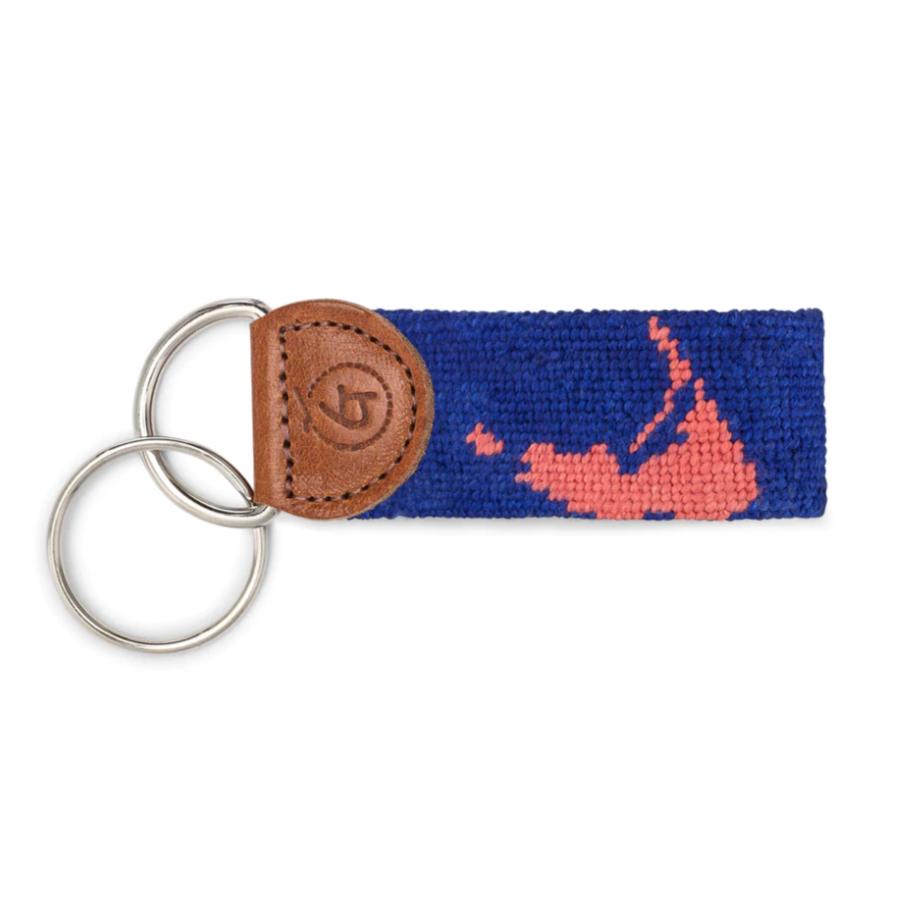 Nantucket Needlepoint Keychain