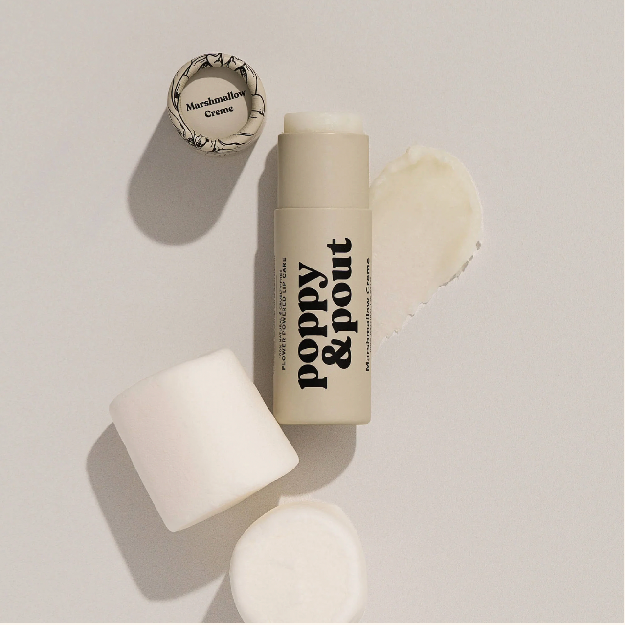 Poppy & Pout Lip Balm- Marshmallow Creme