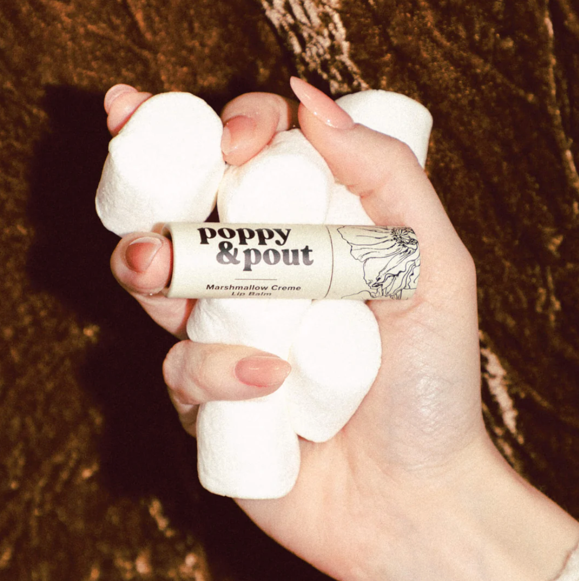 Poppy & Pout Lip Balm- Marshmallow Creme