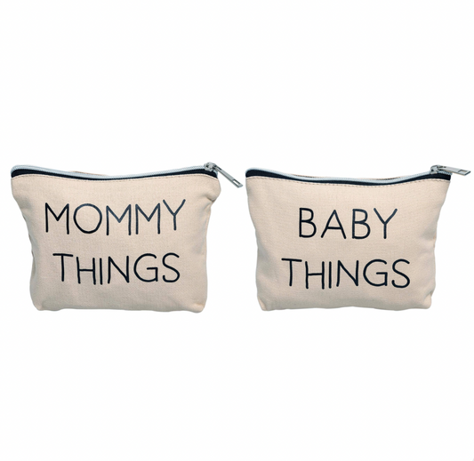 Mommy and Baby Things Pouch Set