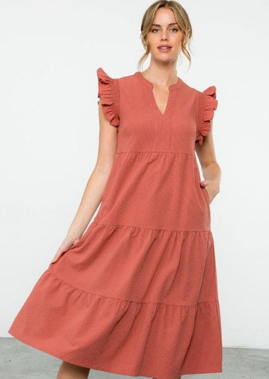 Sienna Ruffle Sleeve Dress
