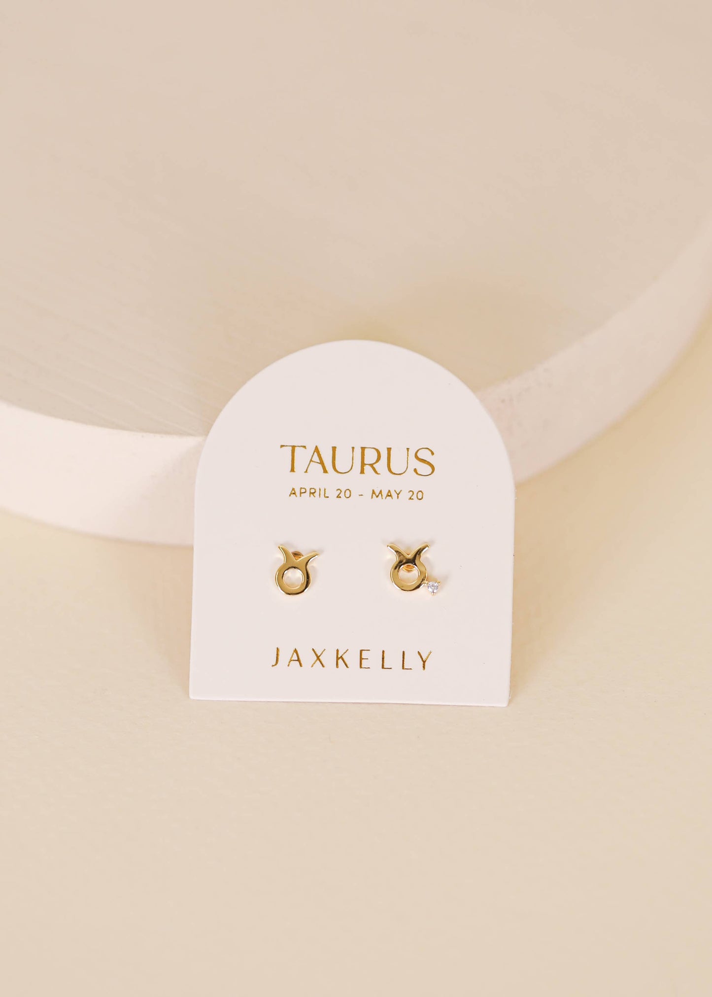 Zodiac Gold Earrings - Taurus