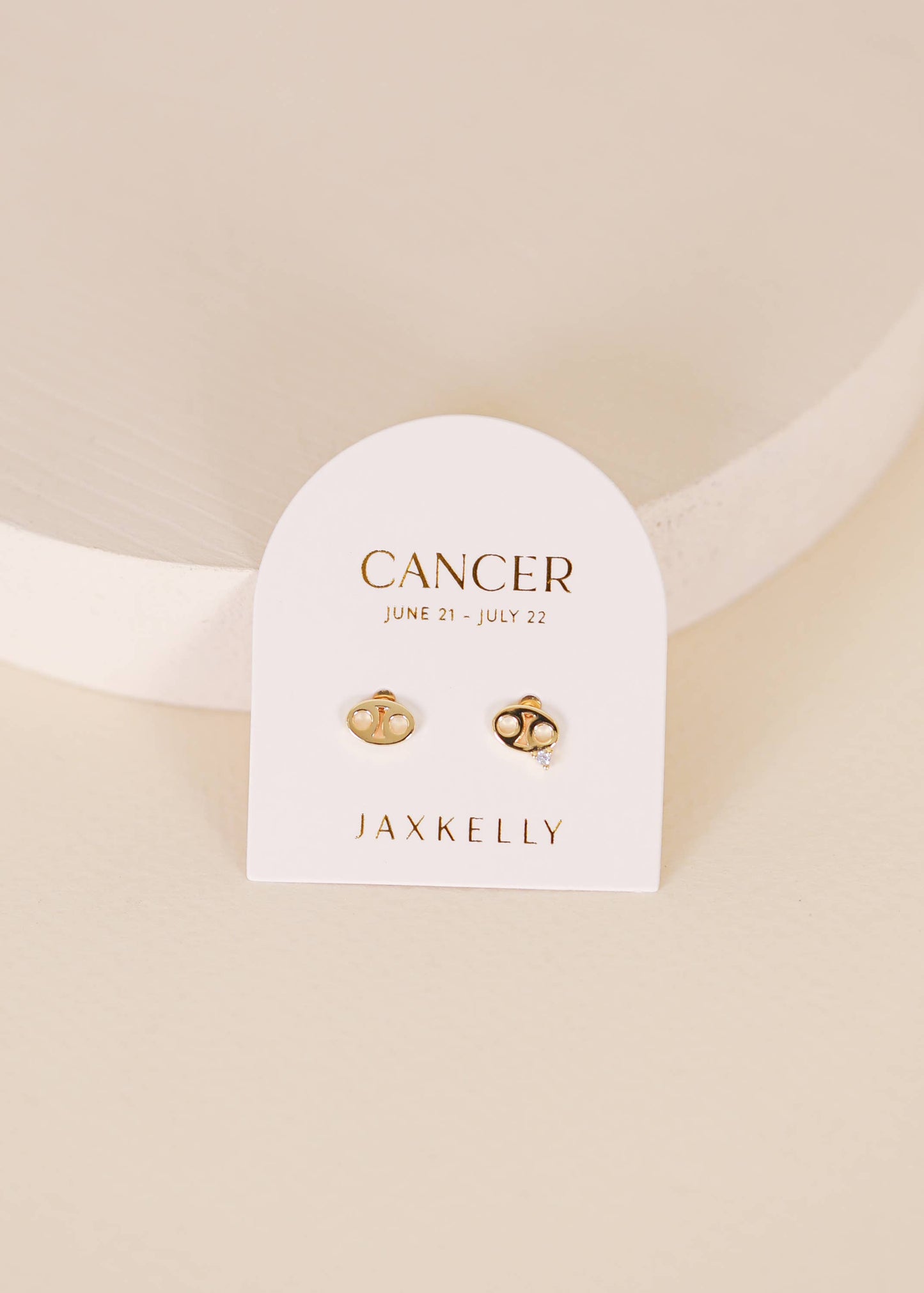 Zodiac Gold Earrings - Cancer