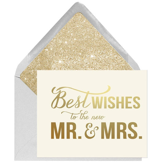 Best Wishes Mr. and Mrs. Wedding Greeting Card