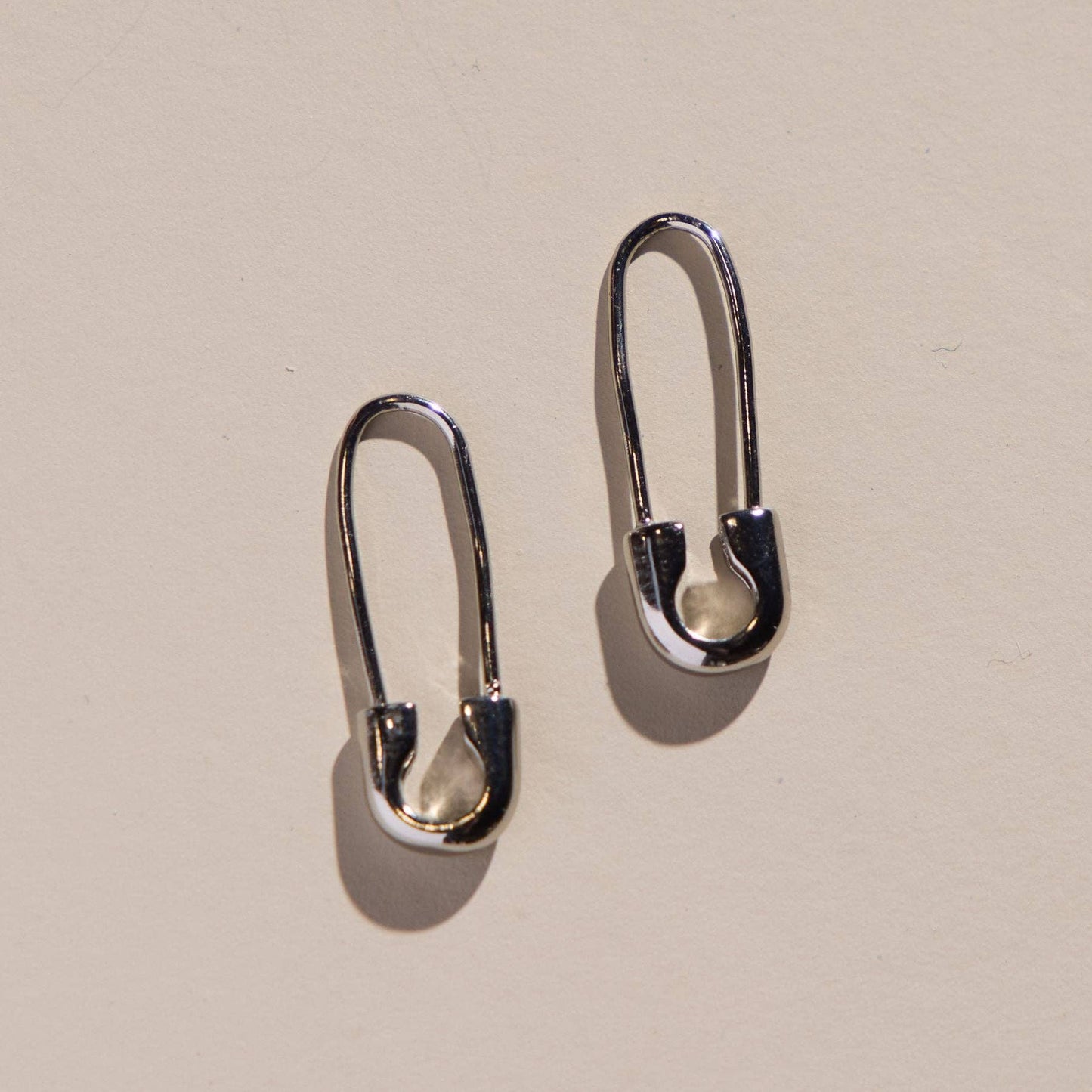 Gold Safety Pin Threader Earrings