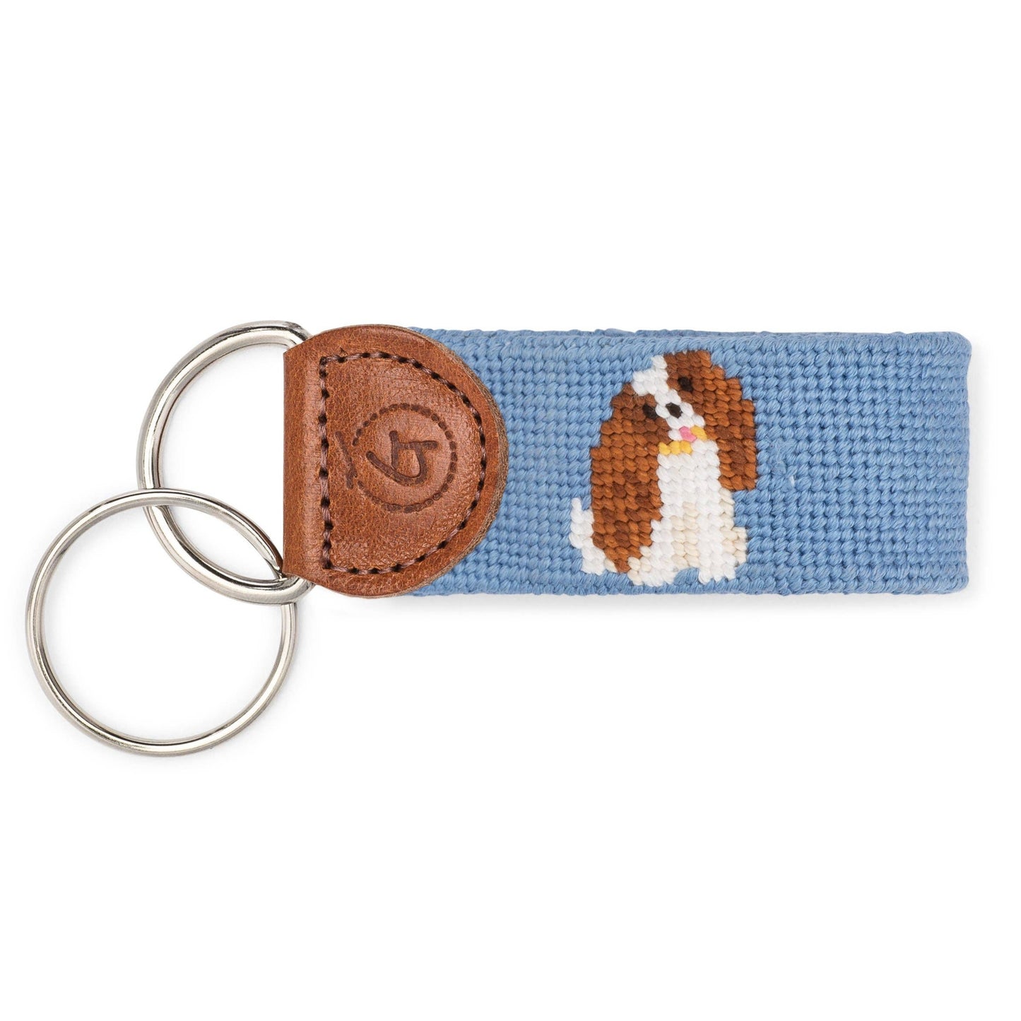 King Charles Cavalier Needlepoint Keychain