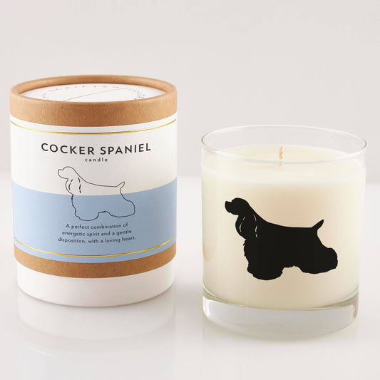 Cocker Spaniel Candle&Glass