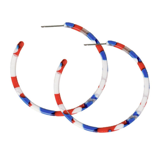 Red, White, & Blue Hoops