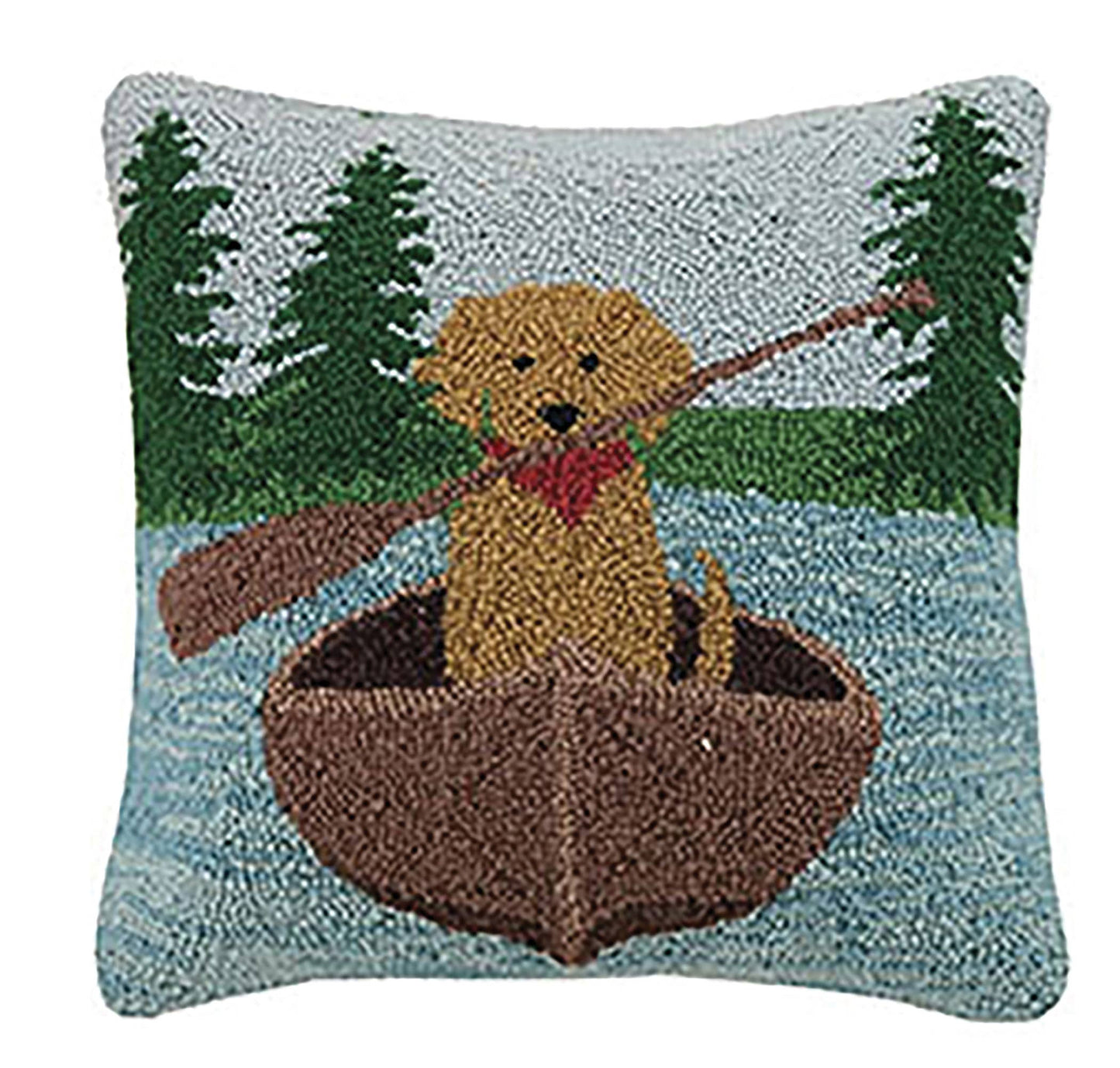 Golden Lab in Canoe Hook Pillow