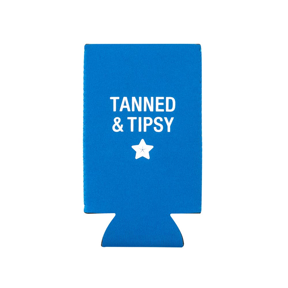 Tanned & Tipsy Slim Tall Koozie