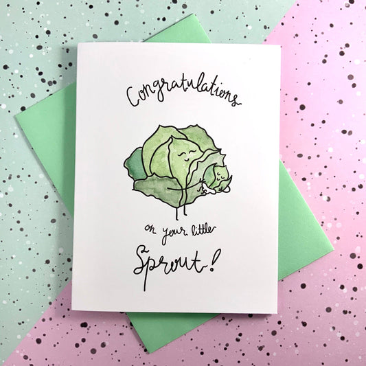 Congrats On Your Little Sprout Baby Card