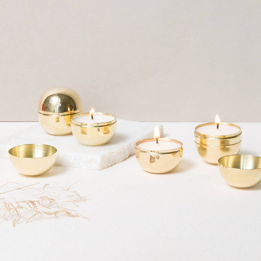 Brass Sphere Travel Candles