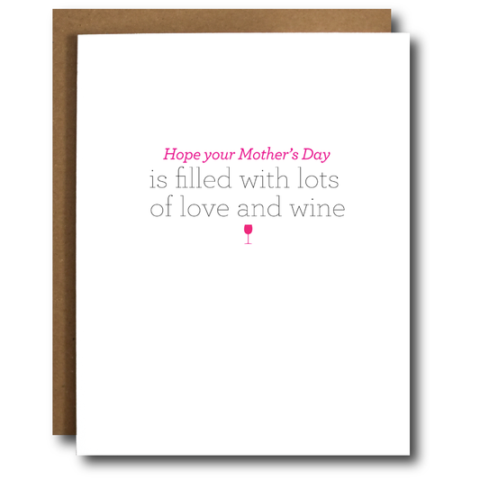 Wine Filled Mother's Day Card