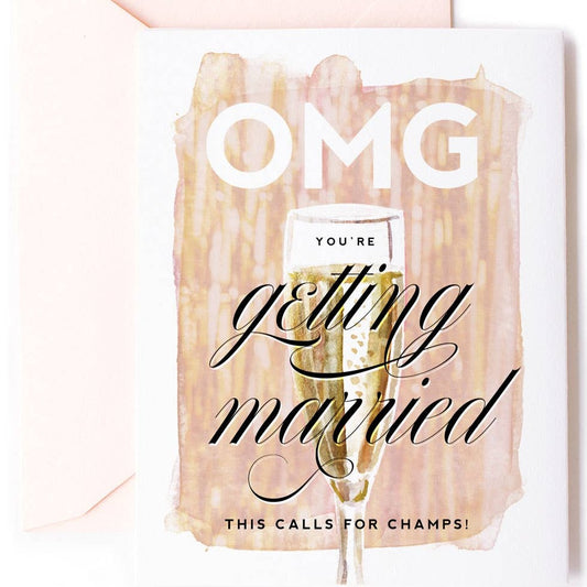 OMG You're Getting Married Engagement Card