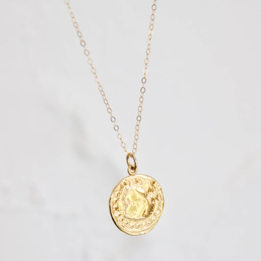 Gold Sasha Coin Necklace