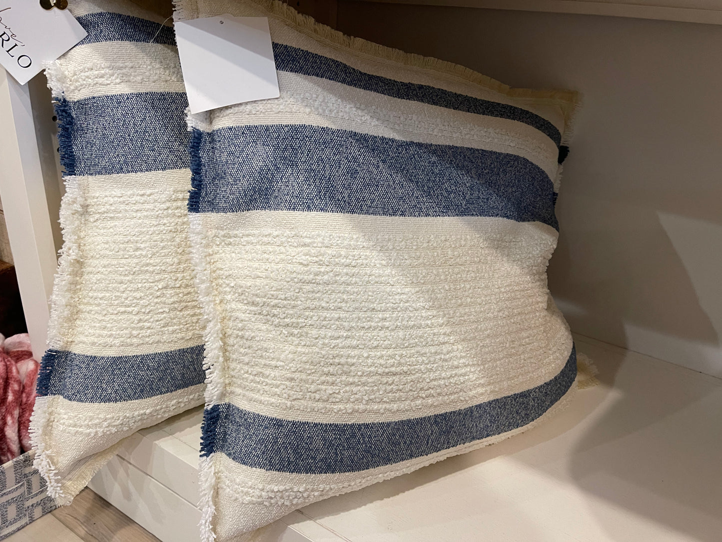 Blue Striped Pillow