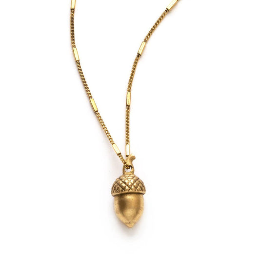 Acorn Necklace Gold