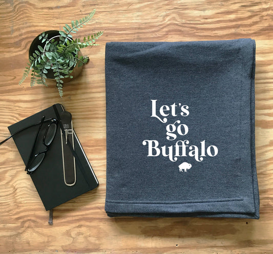 Lets Go Buffalo Blanket Charcoal