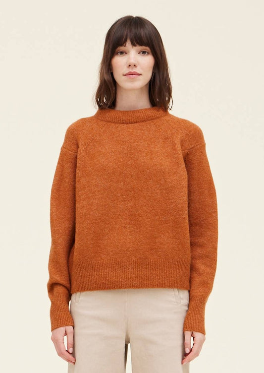 Padded Neckline Sweater - Pumpkin