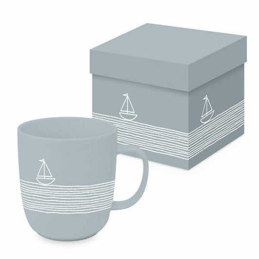 Blue Sailboat Mug & Gift Box