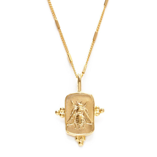 Queen Bee Medallion Necklace