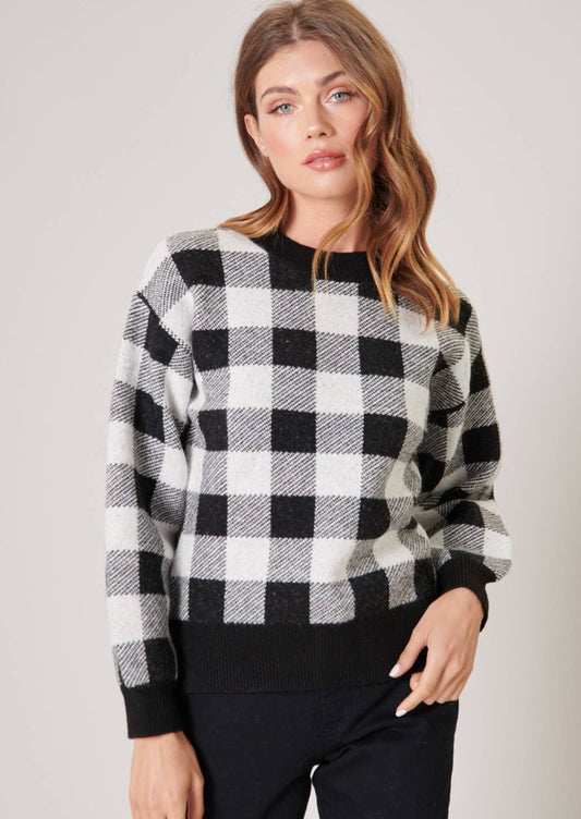 Gingham Pullover Sweater