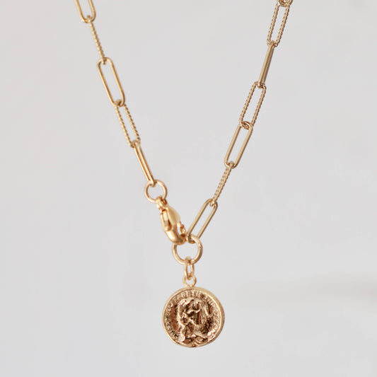 Gold Lora Coin Necklace