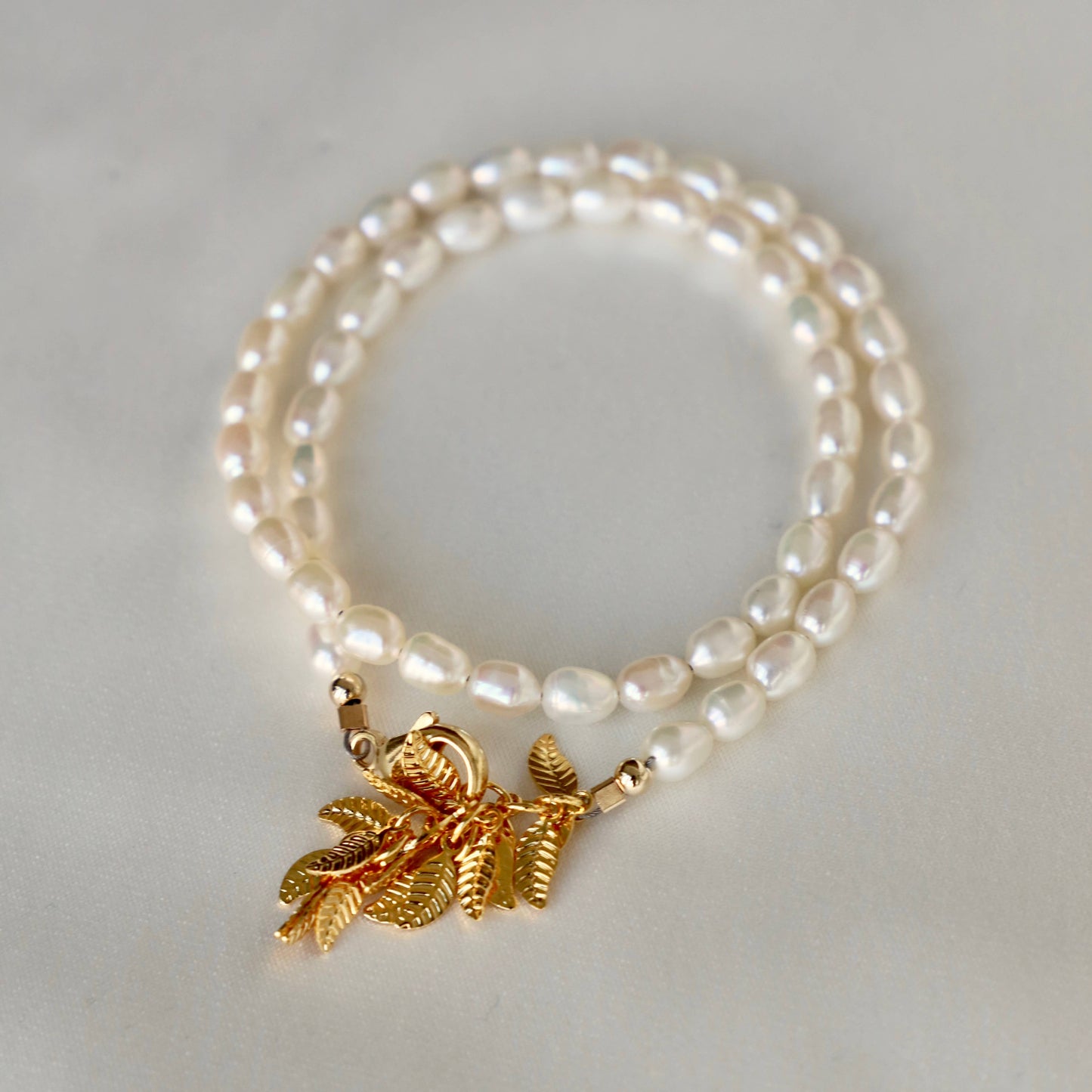 Celeste Rice Pearl Wrap Bracelet
